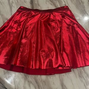 Shimmering Red Skirt